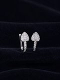 Elegant Heart Stud Hoops