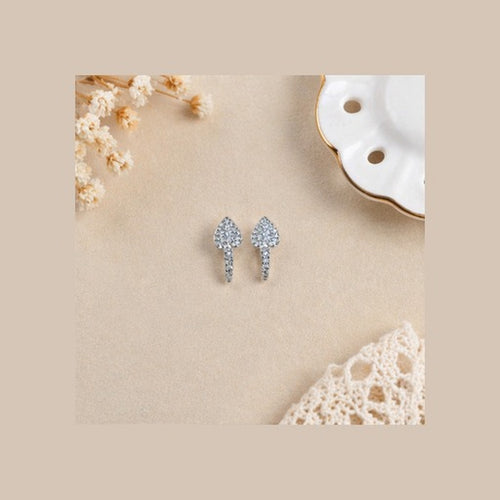 Elegant Heart Stud Hoops