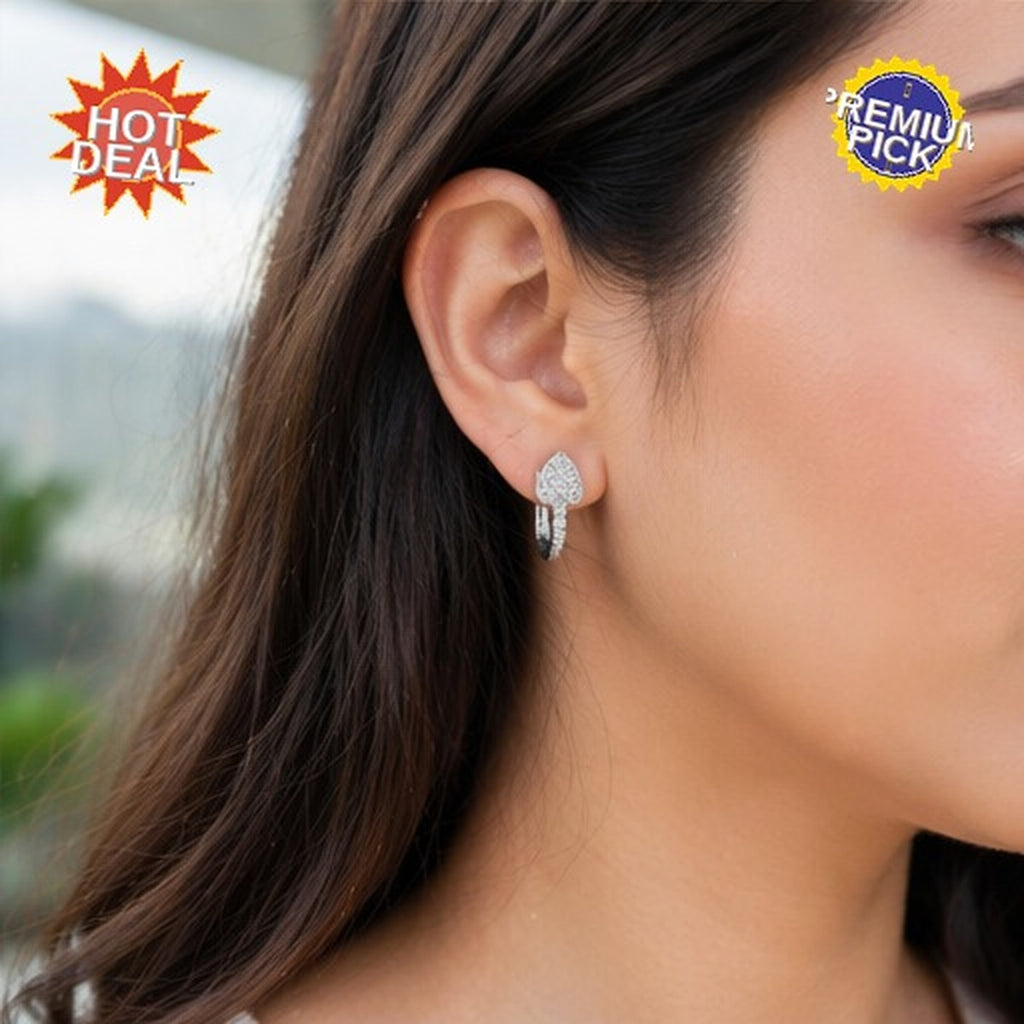 Elegant Heart Stud Hoops